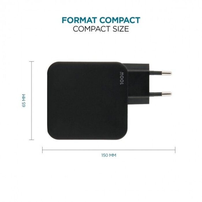 MOBILIS Cargador rápido de pared Mobilis, UE, incluye cable USB-C de 2 m, USB-A