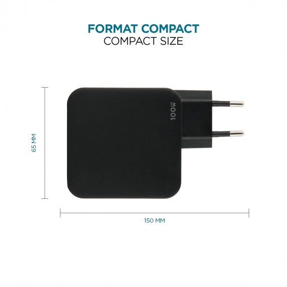 MOBILIS Mobilis Fast Wall Charger, EU, 2m USB-C Cable, USB-A