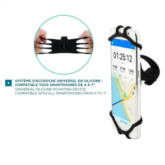 MOBILIS Mobilis Rotative Mount, Universal Rotative Mount - Smartphone 4-7'' - Bike