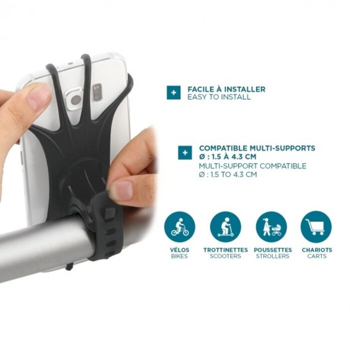 MOBILIS Mobilis Rotative Mount, Universal Rotative Mount - Smartphone 4-7'' - Bike