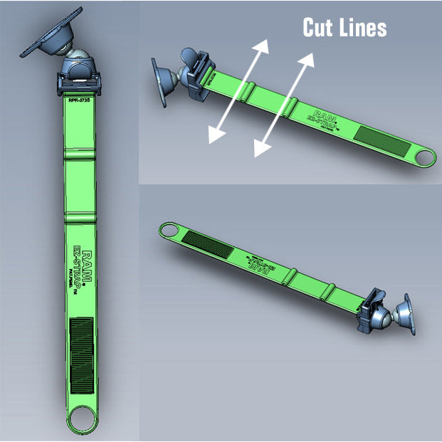 RAM MOUNT RAM Mounts Fixation de guidon EZ-Strap | RAP-SB-187U