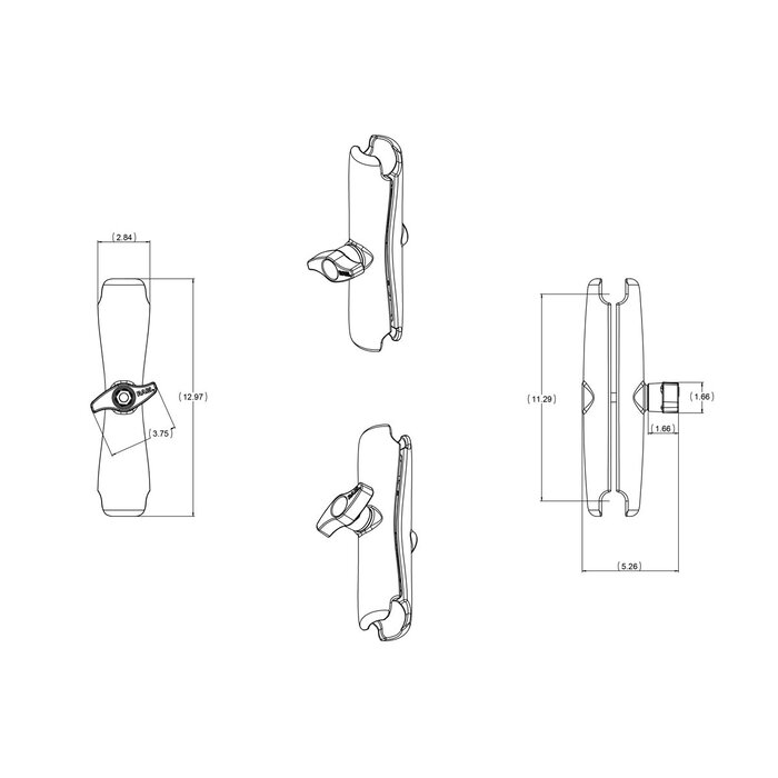 RAM MOUNT RAM Mounts Verbindungsarm | RAM-D-201U-E
