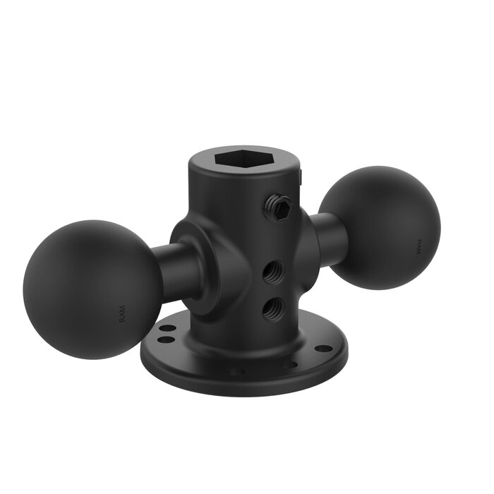RAM MOUNT Base redonda de doble bola para montaje RAM | RAM-217-1U
