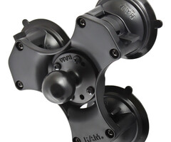RAM Mounts Base à triple ventouse avec plaque de base ronde | RAP-365-224-1U