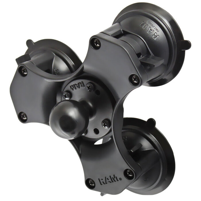 RAM MOUNT RAM Mounts Triple Suction Base with Round Base Plate | RAP-365-224-1U