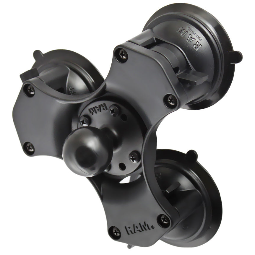 RAM MOUNT RAM Mounts Triple Suction Base with Round Base Plate | RAP-365-224-1U