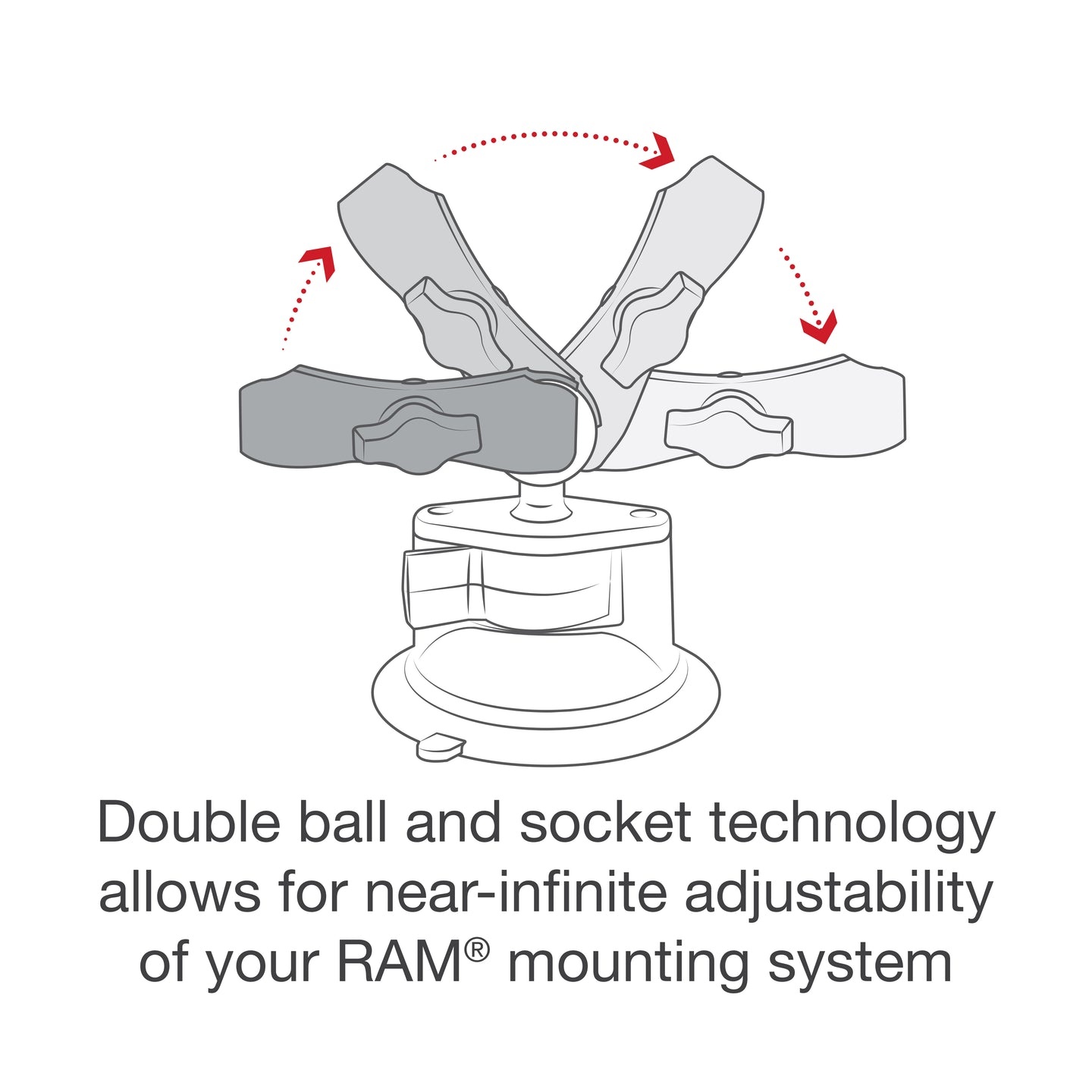 RAM MOUNT RAM Mounts Composite Suction Base Bracket | RAP-B-166-UN7U