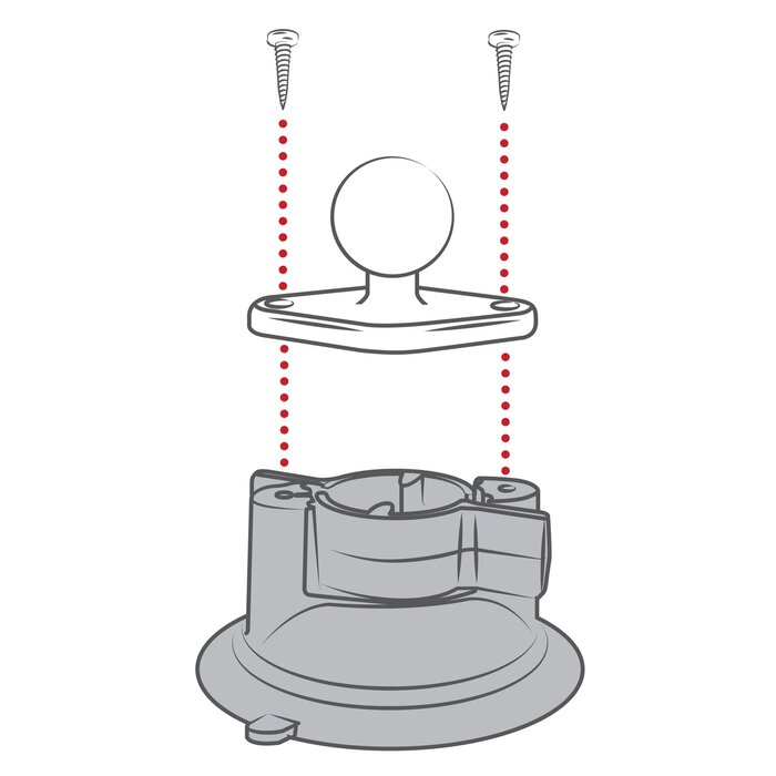 RAM Mounts Saugnapf mit Diamant-Grundplatte | RAP-B-224-1U