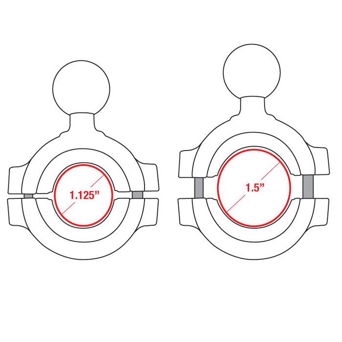 RAM Mounts Torque Pipe Clamp | RAM-B-408-112-15U