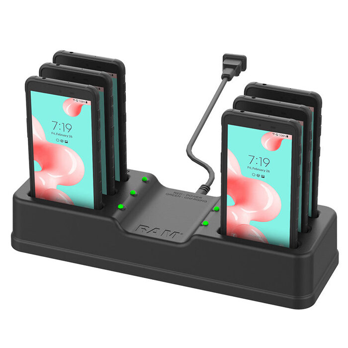 RAM Mounts 6-Way Desktop Charging Dock | RAM-DOCK-6G-SAM10PU