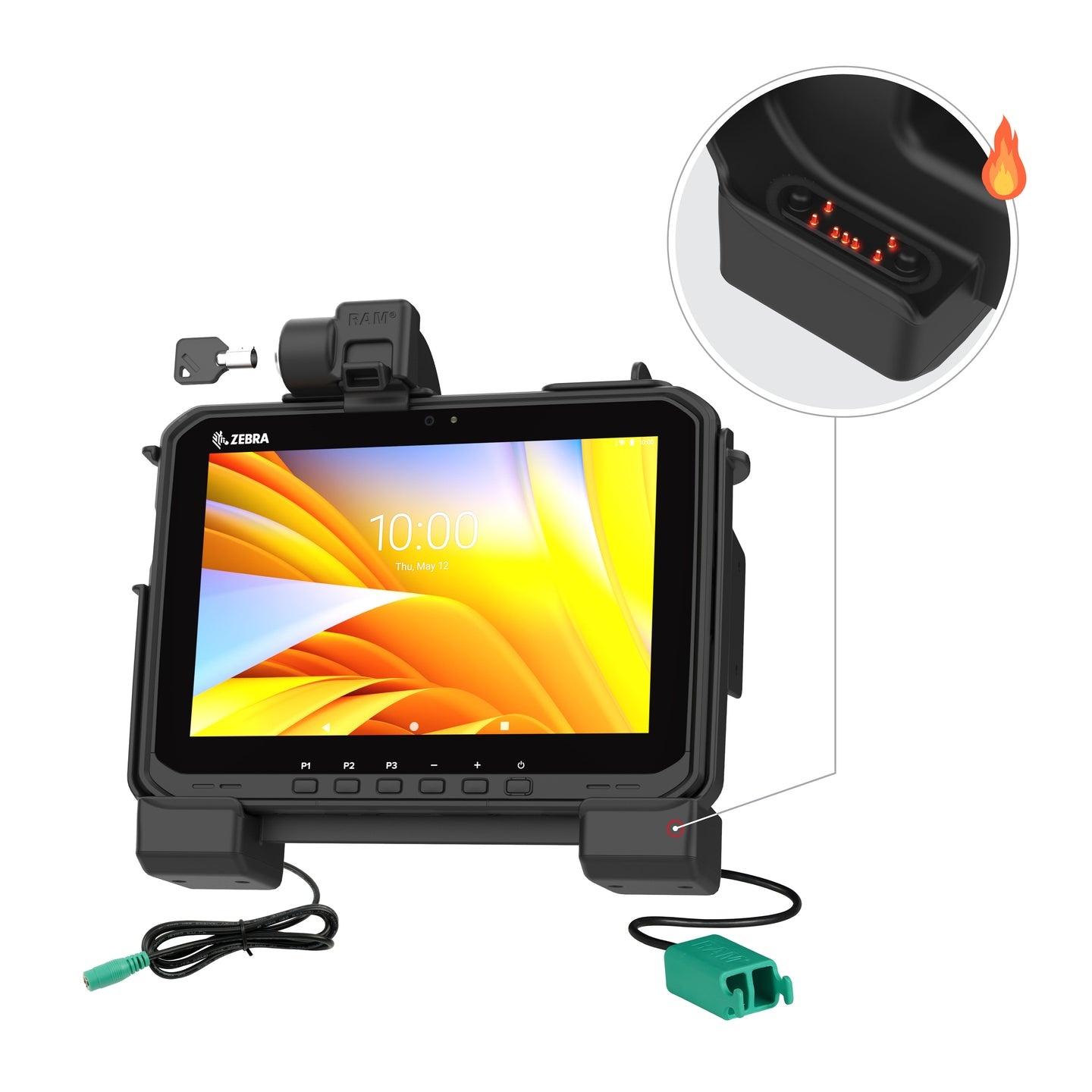 RAM MOUNT La RAM monta la docking station sagomata | RAM-HOL-ZE25PD2HLU