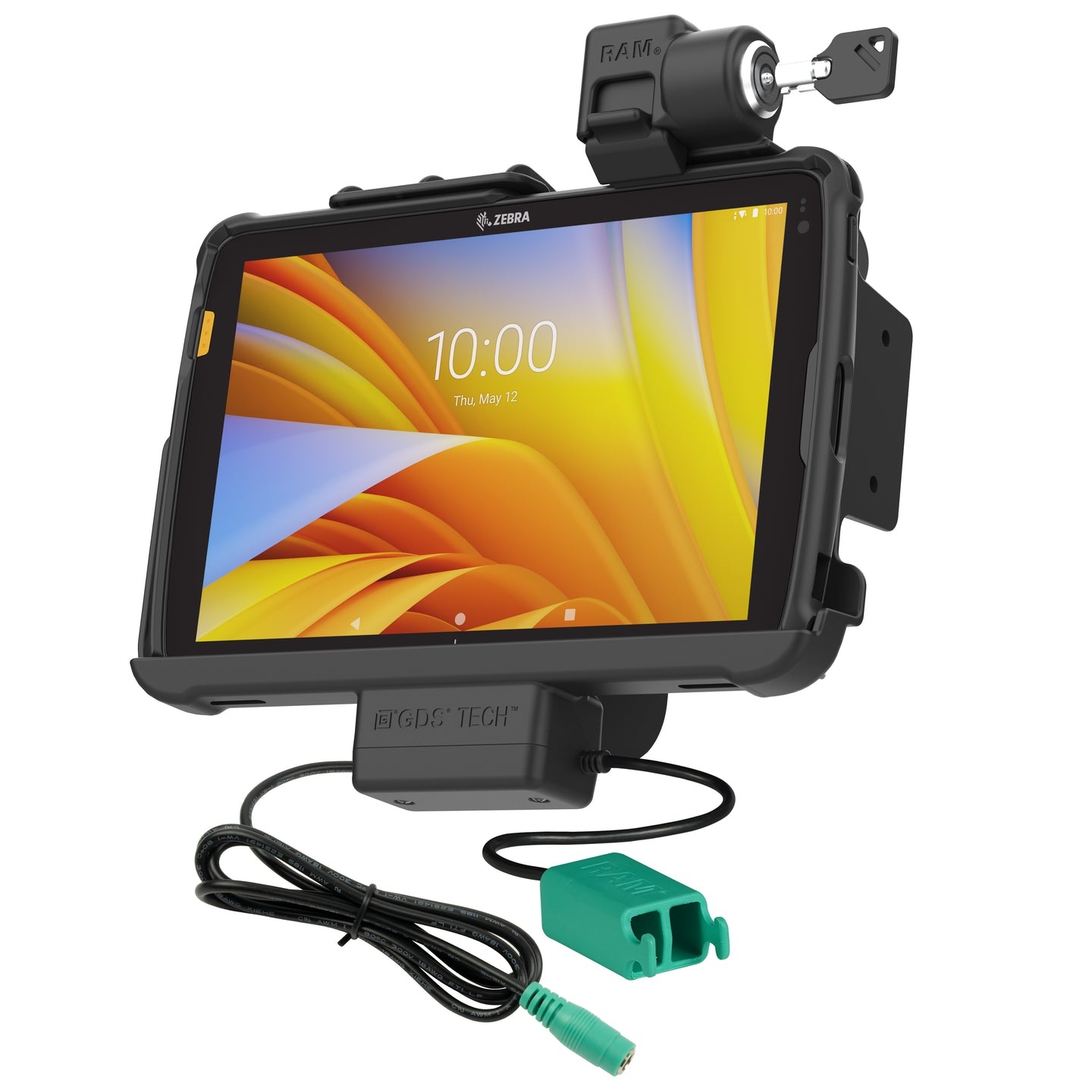 RAM MOUNT RAM Mounts Tough-Dock Bracket, power connection 5.5 mm jack plug, USB-A