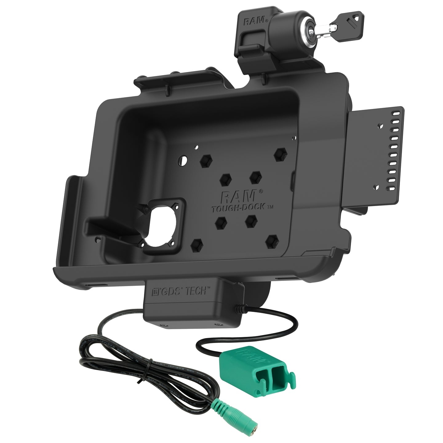 RAM MOUNT RAM Mounts Tough-Dock Bracket, power connection 5.5 mm jack plug, USB-A