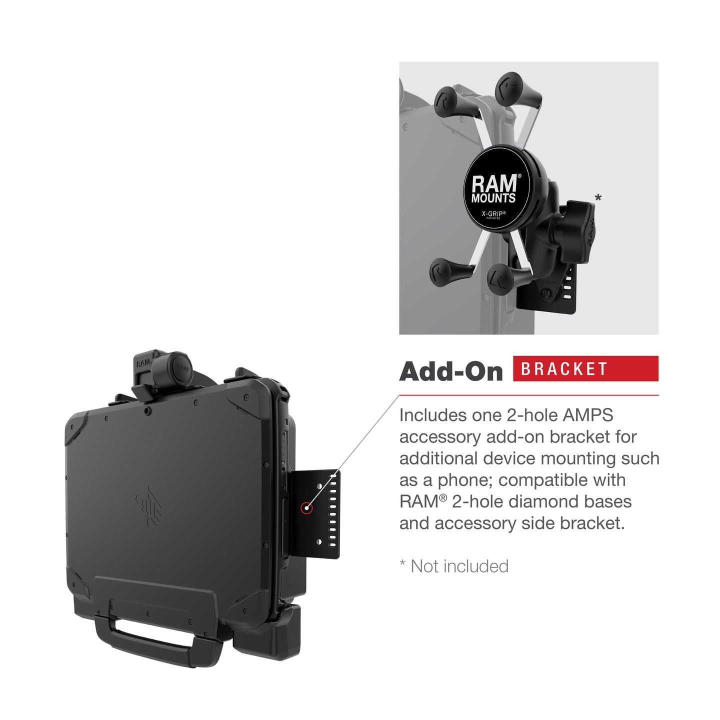 RAM MOUNT RAM Mounts Station d'accueil Form-Fit, 5 mm, 1116 g, 5,5 mm