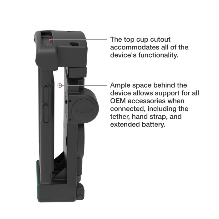 RAM MOUNT Base de carga RAM Mounts GDS | RAM-GDS-DOCK-V12-ZE16CPU