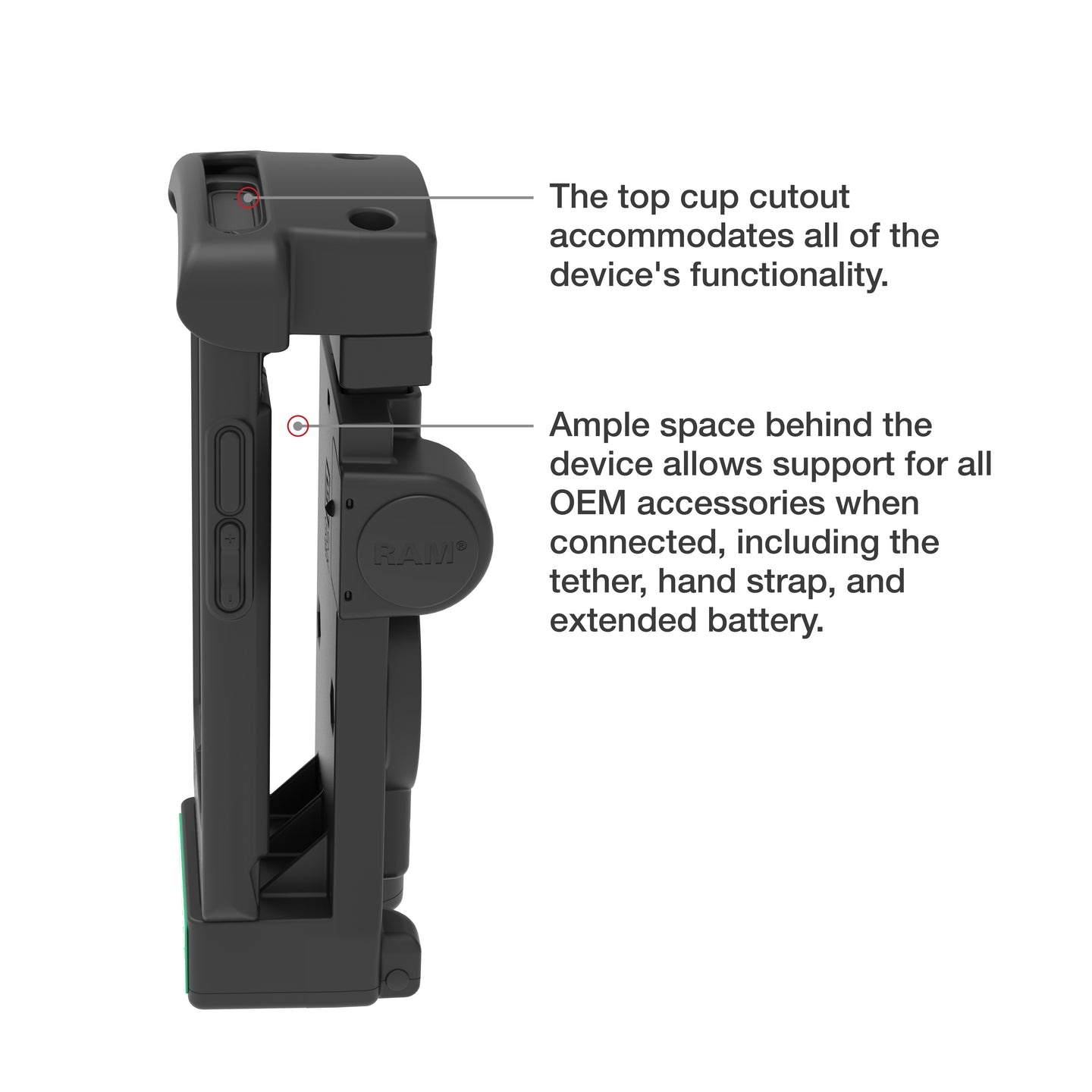 RAM MOUNT Base de carga RAM Mounts GDS | RAM-GDS-DOCK-V12-ZE16CPU