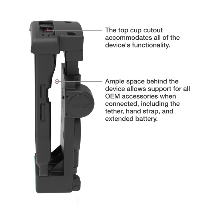 RAM MOUNT Estuche de carga RAM Mounts GDS | RAM-GDS-DOCK-V12-ZE2434CPU