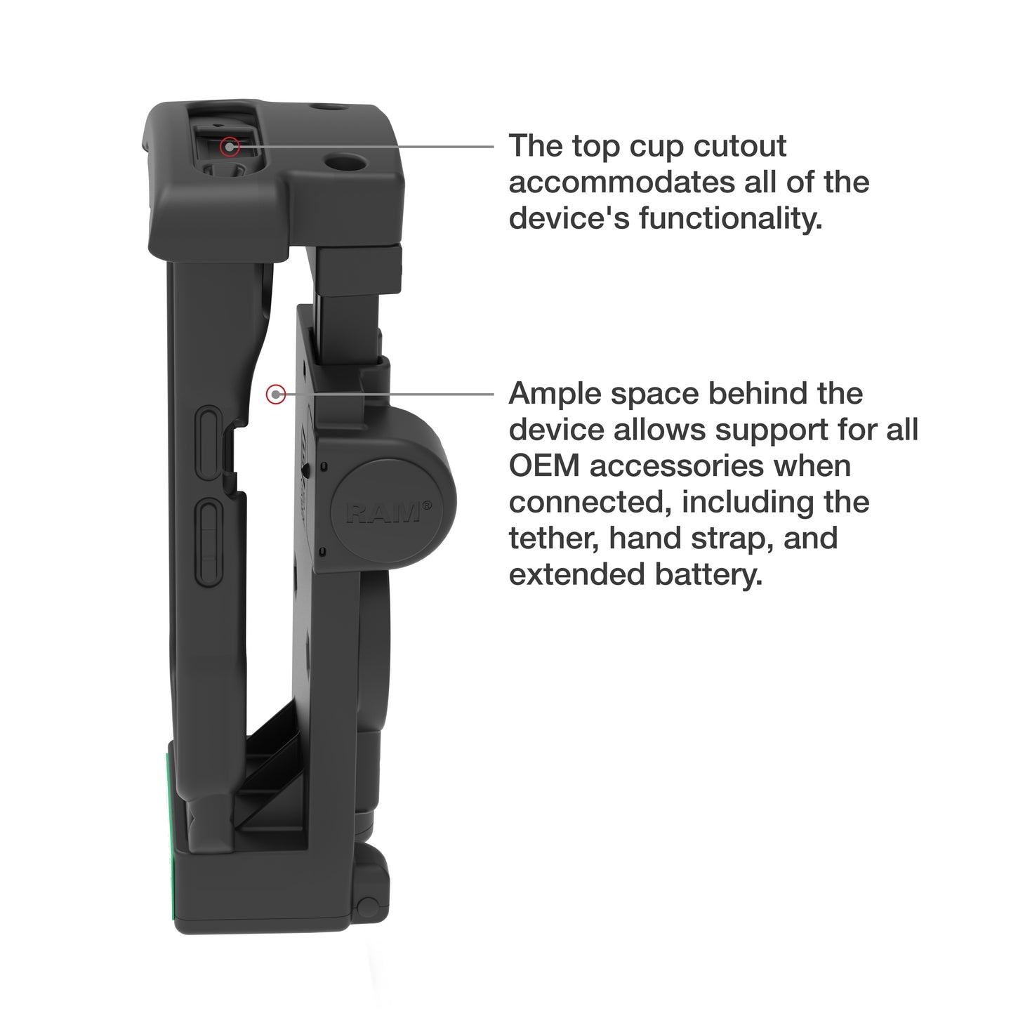 RAM MOUNT Estuche de carga RAM Mounts GDS | RAM-GDS-DOCK-V12-ZE2434CPU