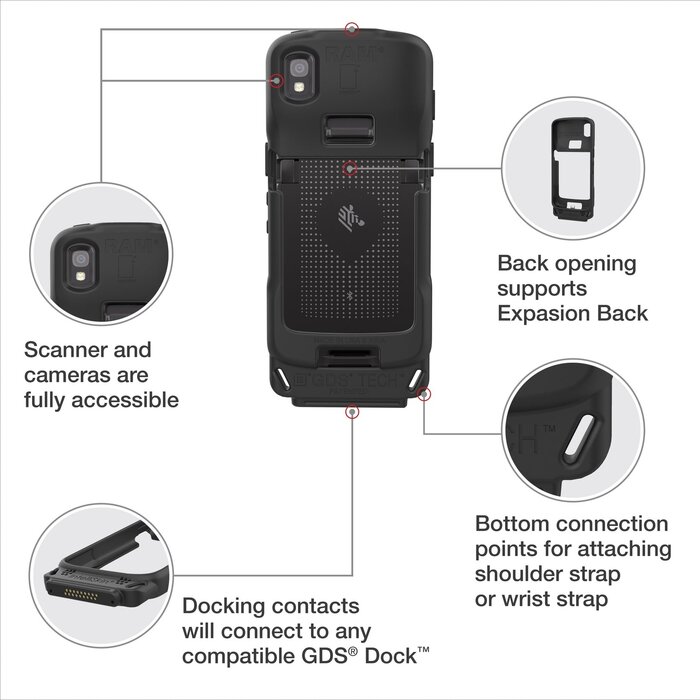 RAM Mounts IntelliSkin charging-/protection case | RAM-GDS-SKIN-ZE24