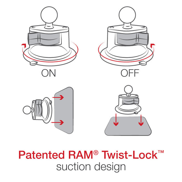 RAM MOUNT Soporte de base con ventosa RAM Mounts X-Grip | RAM-B-166-UN9U