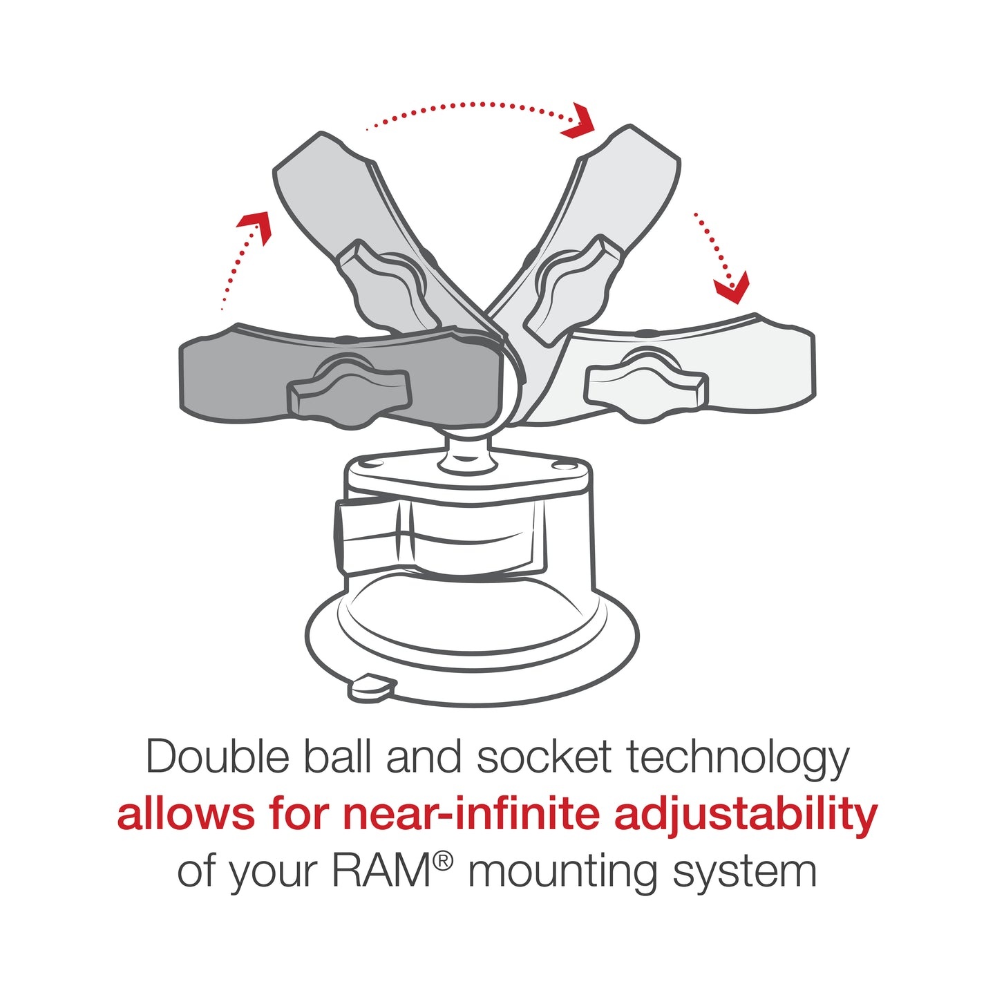 RAM MOUNT Soporte de base con ventosa RAM Mounts X-Grip | RAM-B-166-UN8U