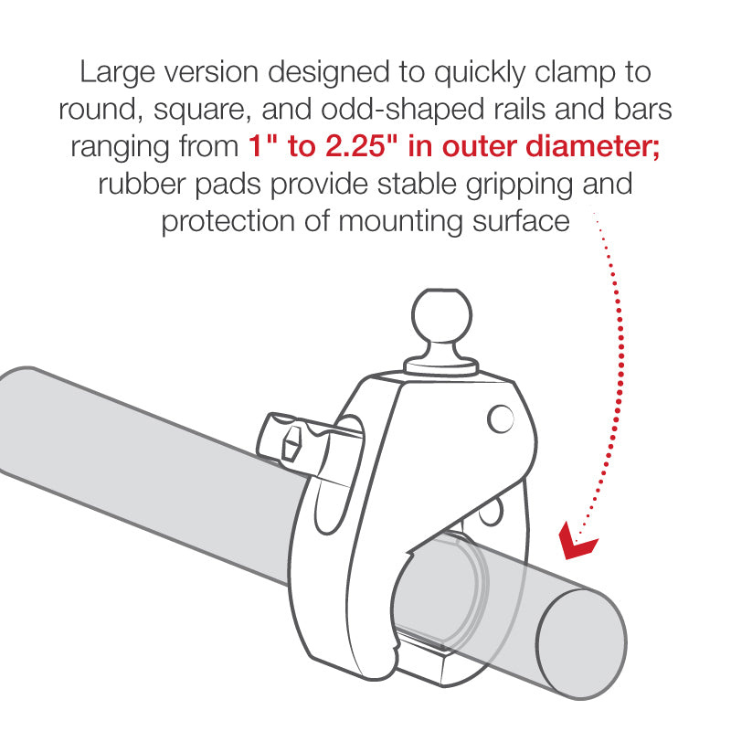 RAM MOUNT RAM Mounts Clip de retenue Tough-Claw | RAP-B-401U