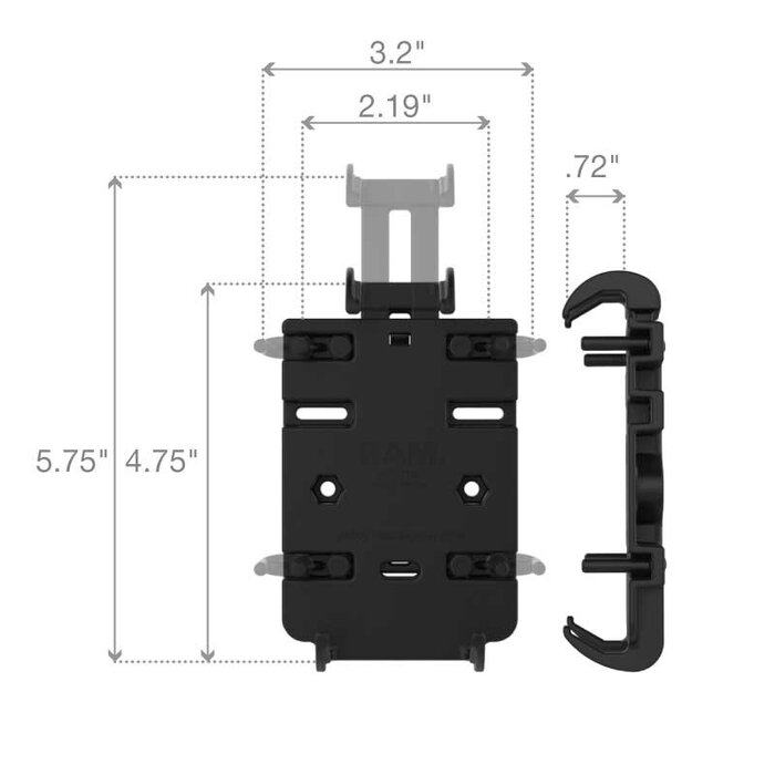 RAM MOUNT RAM Mounts Universal-Montagehalterung, Schraubensatz