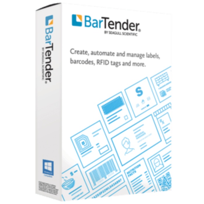 SEAGULL SCIENTIFIC Seagull BarTender 2022 Professional, Workstation-Lizenz, unbegrenzte Drucker | BTP-WS-SUB-5YR