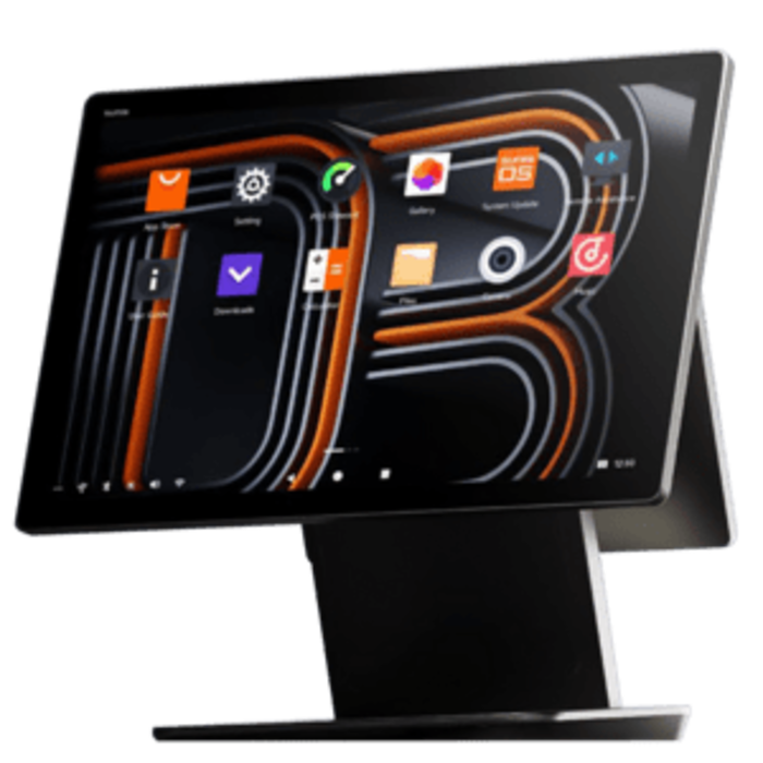 SUNMI SUNMI D3 PRO, GMS EDLA, 39.6 cm (15.6''), Projected Capacitive, 10 TP, Full HD, USB, BT (BLE, 5.0), Ethernet, WLAN, Android, zwart | P01270002