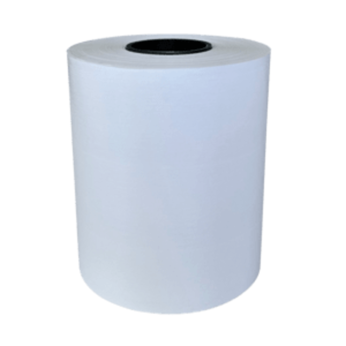 Etiketten (Linerless), Etikettenrolle, Thermopapier, 80 mm | Linerless 80 mm x 65 m, permanentes HML