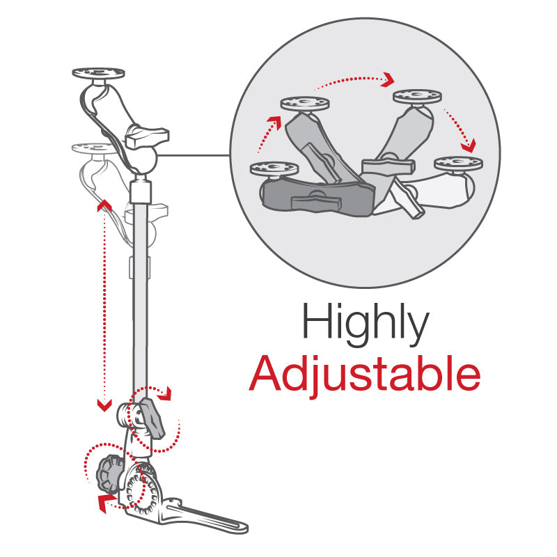 RAM MOUNT RAM Mounts Pod HD Support universel pour véhicule | RAM-316-HD-18-202U