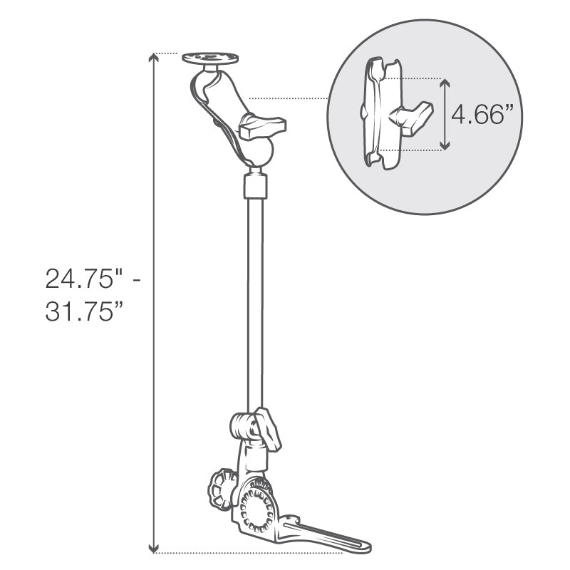 RAM MOUNT RAM Mounts Pod HD Support universel pour véhicule | RAM-316-HD-18-202U