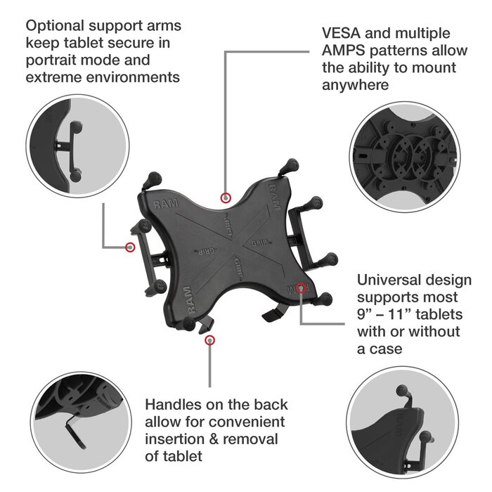 RAM MOUNT Soporte RAM Mounts X-Grip | RAM-HOL-UN9U
