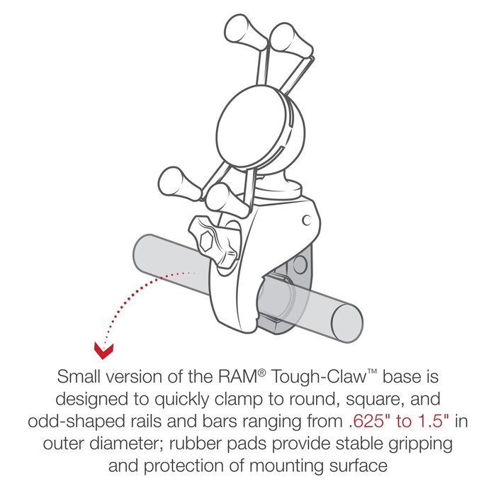 RAM MOUNT Soporte de abrazadera RAM Mounts X-Grip | RAM-HOL-UN7-400U