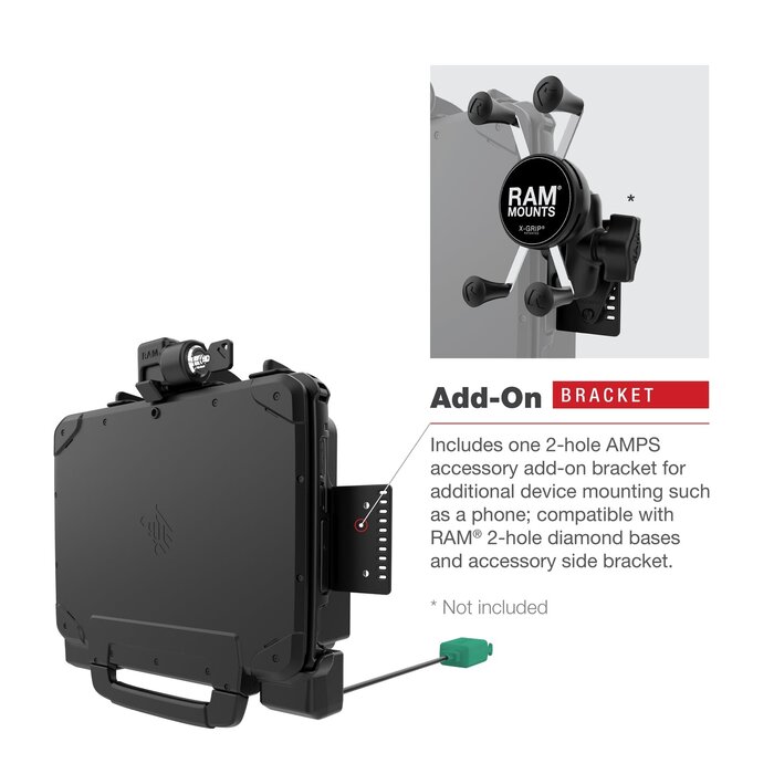 RAM MOUNT Estación de acoplamiento de montaje en superficie RAM Mounts | RAM-HOL-ZE22PD2LU