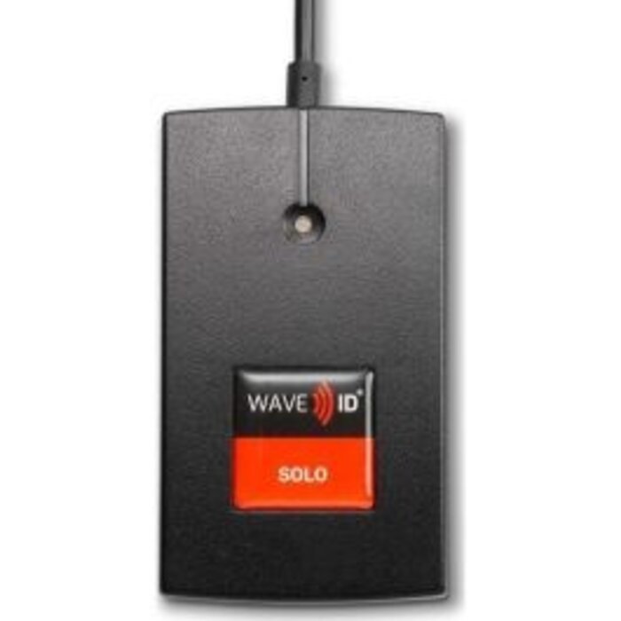 rfIDEAS RDR-6021AKU-CC75 - Lector USB horizontal WAVE ID Nano Keystroke HID Prox con código de cliente 75, color negro