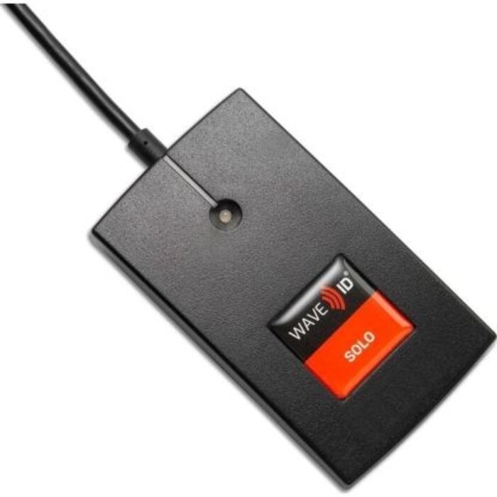 rfIDEAS RDR-6021AKU-CC75 - WAVE ID Nano Keyrush HID Prox Code client 75 Lecteur USB horizontal noir