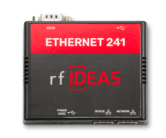 rfIDEAS BDG-525-TR - Portabadge retrattile per carte con fessura, blu