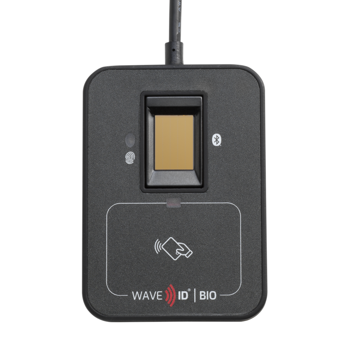 rfIDEAS Lector USB combinado de identificación y huella dactilar WAVE ID Bio SDK, color negro
