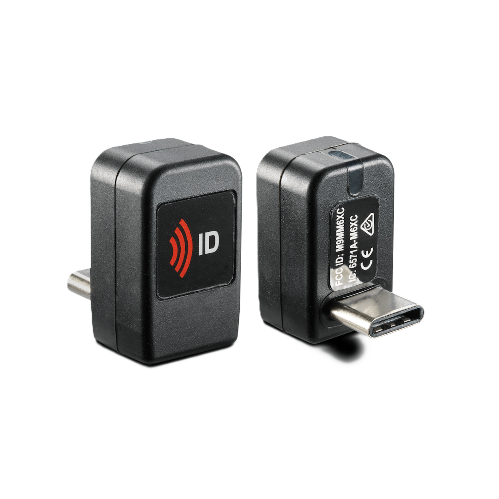 rfIDEAS Lector USB-C vertical de proximidad HID de pulsaciones de teclas WAVE ID Nano negro