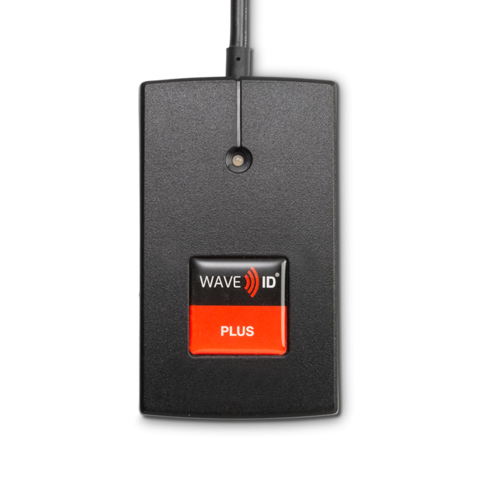 rfIDEAS Lector USB Ricoh SOP WAVE ID Plus Keystroke MIFARE Secure con tapa de bisagra extraíble