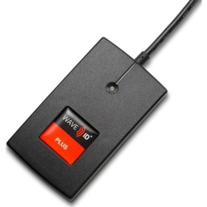 rfIDEAS RDR-800W1BKE-P - WAVE ID Plus w/ iCLASS ID Surface Mount Black TCP/IP Ethernet POE Reader