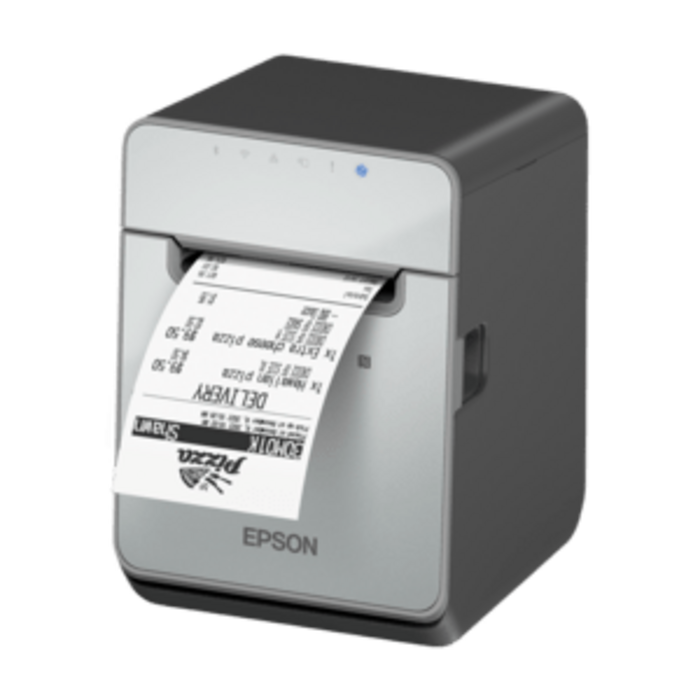 EPSON C31CJ52103A0- Epson TM-L100, 8 dots/mm (203 dpi), cutter, linerless, USB, RS232, Ethernet, zwart