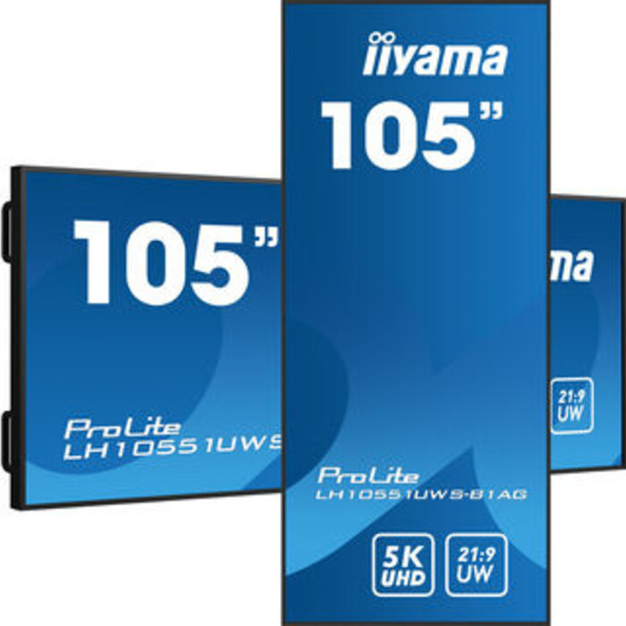 IIYAMA LH10551UWS-B1AG- iiyama LH10551UWS-B1AG, 24/7, 5K, USB, USB-C, Ethernet, kit (RS232)
