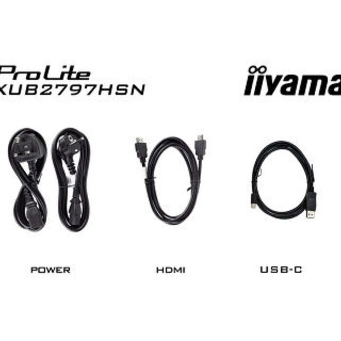 IIYAMA XUB2797HSN-B2- iiyama XUB2797HSN-B2, 68,6 cm (27''), Full HD, USB, USB-C, Ethernet, kit, black