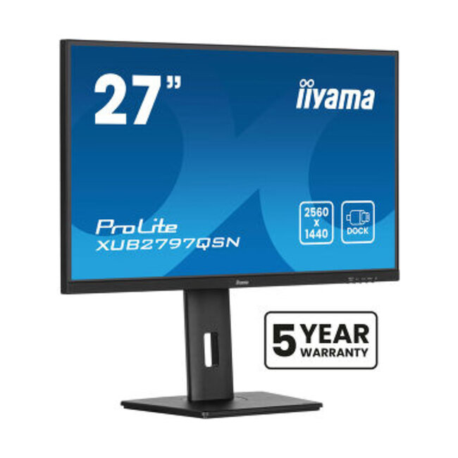 IIYAMA XUB2797QSN-B2- iiyama XUB2797QSN-B2, 68,6 cm (27''), USB, USB-C, Ethernet, kit (USB), noir
