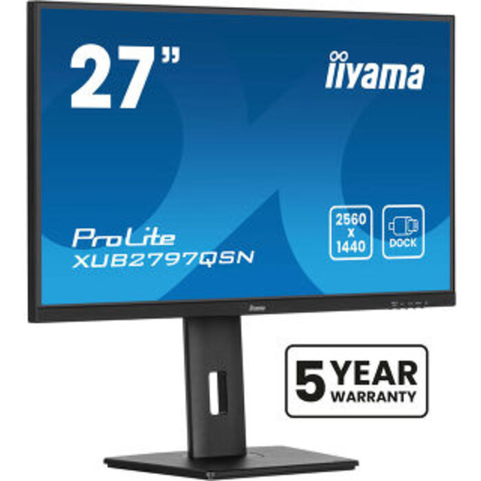 IIYAMA XUB2797QSN-B2- iiyama XUB2797QSN-B2, 68,6 cm (27''), USB, USB-C, Ethernet, kit (USB), black