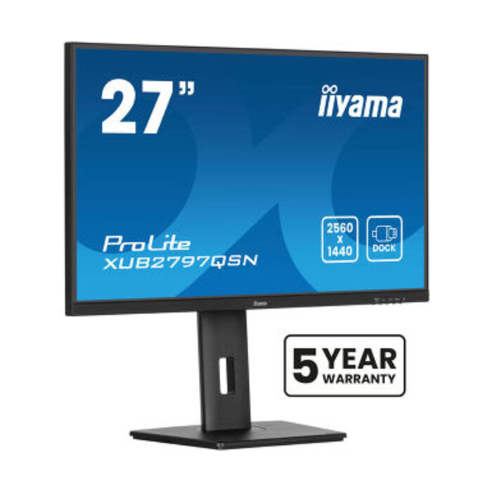 IIYAMA iiyama XUB2797QSN-B2, 68,6 cm (27''), USB, USB-C, Ethernet, Kit (USB), schwarz