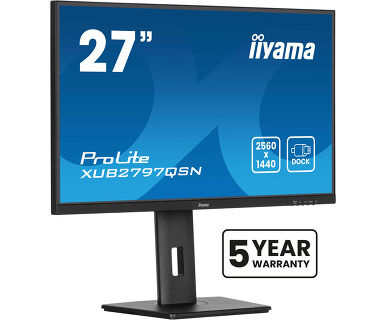 IIYAMA iiyama XUB2797QSN-B2, 68,6 cm (27''), USB, USB-C, Ethernet, Kit (USB), schwarz