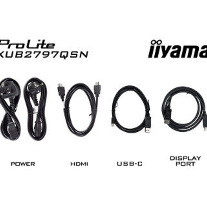IIYAMA XUB2797QSN-B2- iiyama XUB2797QSN-B2, 68,6 cm (27''), USB, USB-C, Ethernet, kit (USB), black